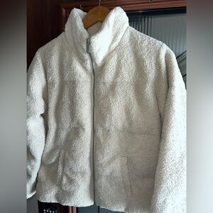 🤍 Abercrombie Kids Sherpa Zip-Up Coat – Size 13/14 – Like New! 🤍